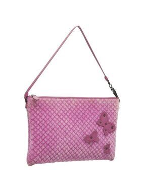 Authentic BOTTEGA VENETA Shoulder Bag Velor Purple